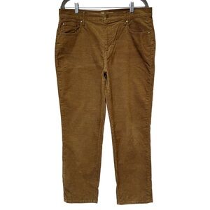 {Boden} "Cord Slim Jeans” Short Petite Camel Brown Stretch Corduroy Jeans Pants